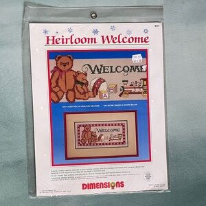 Dimensions Heirloom Welcome Cross Stitch Kit Vintage 1987